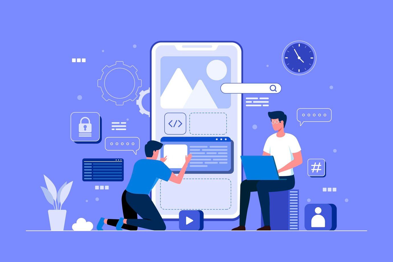 iOS and Android platforms for mobile app development.